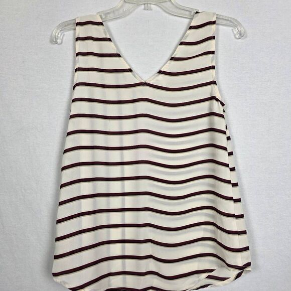 Maurices Womens Striped V-Neck Blouse XS - Picture 4 of 5